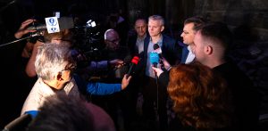 Dr Marszalec poinformował, że jedną ze zmian wystawy stałej MIIWŚ jest zaprezentowana kompleksowo sylwetka rotmistrza Pileckiego (fot. mat. pras./Agnieszka Stawrosiejko)