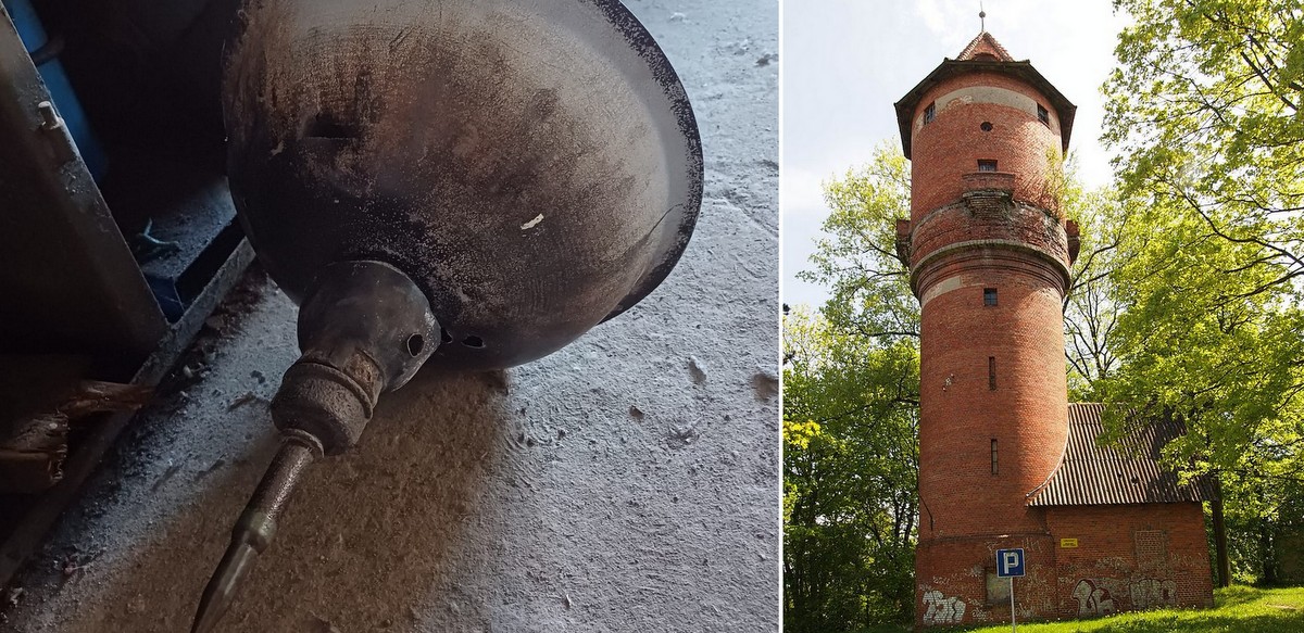 Wieża ciśnień w Sztumie przechodzi renowację (fot. Facebook/Miasto i Gmina Sztum/Wikimedia Commons)