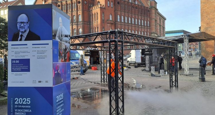 Przygotowania do obchodów 6. rocznicy śmieci Pawła Adamowicza (fot. Radio Gdańsk/Marzena Bakowska)