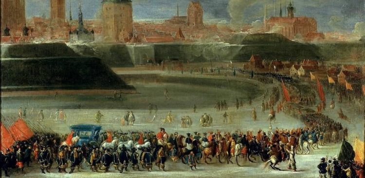 Bartholomäus Milwitz, Wjazd orszaku królowej Ludwiki Marii Gonzagi do Gdańska (1646) (fot. Wikimedia Commons/Zamek Królewski na Wawelu)