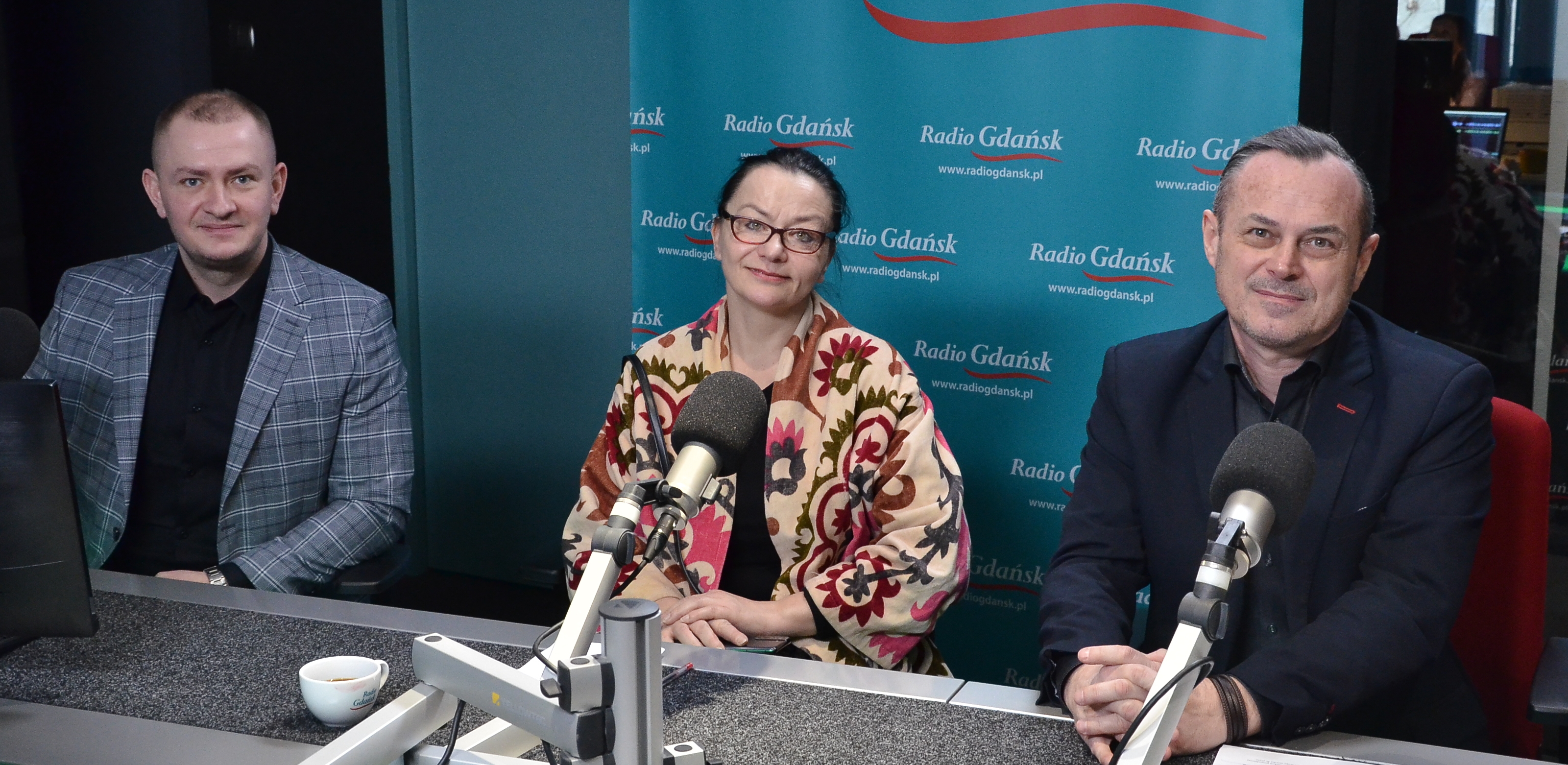 Maciej Czerliński, Wioletta Kakowska-Mehring i Piotr Frankowski (fot. Radio Gdańsk/Adrian Kasprzycki)