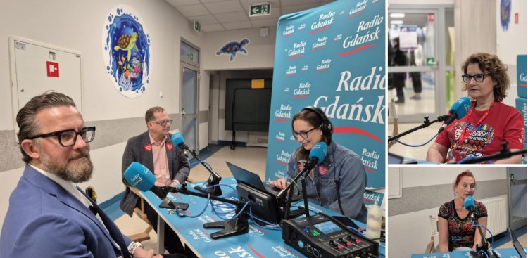 Mobilne studio Radia Gdańsk w Uniwersyteckim Centrum Klinicznym (Fot. GUMed/Małgorzata Kaliszewska)