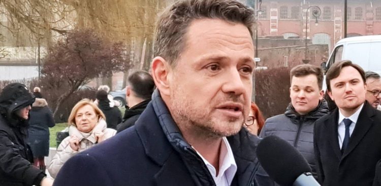 Rafał Trzaskowski przemawia w Elblągu, 19.01.2025 r. (Radio Gdańsk/Marek Nowosad)