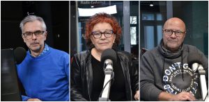 Od lewej: Andrzej Ługin, Ryszarda Wojciechowska, Tomasz Gawiński (fot. Radio Gdańsk/Piotr Puchalski)