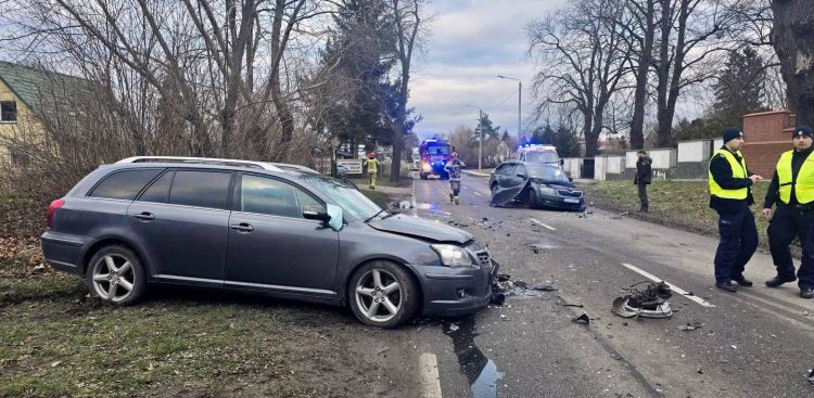 Wypadek na DK55 w Malborku (fot. KP PSP w Malborku)
