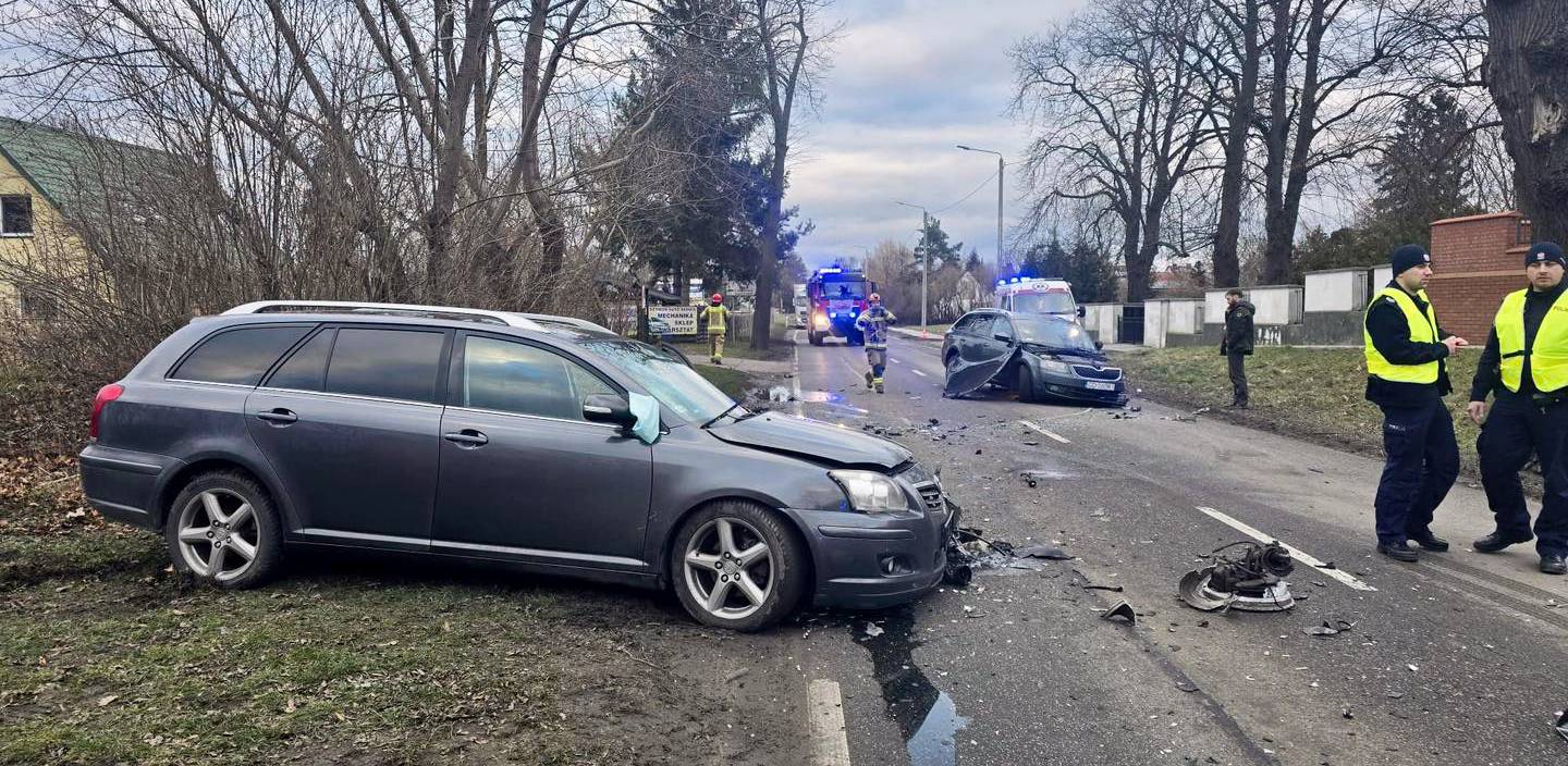 Wypadek na DK55 w Malborku (fot. KP PSP w Malborku)