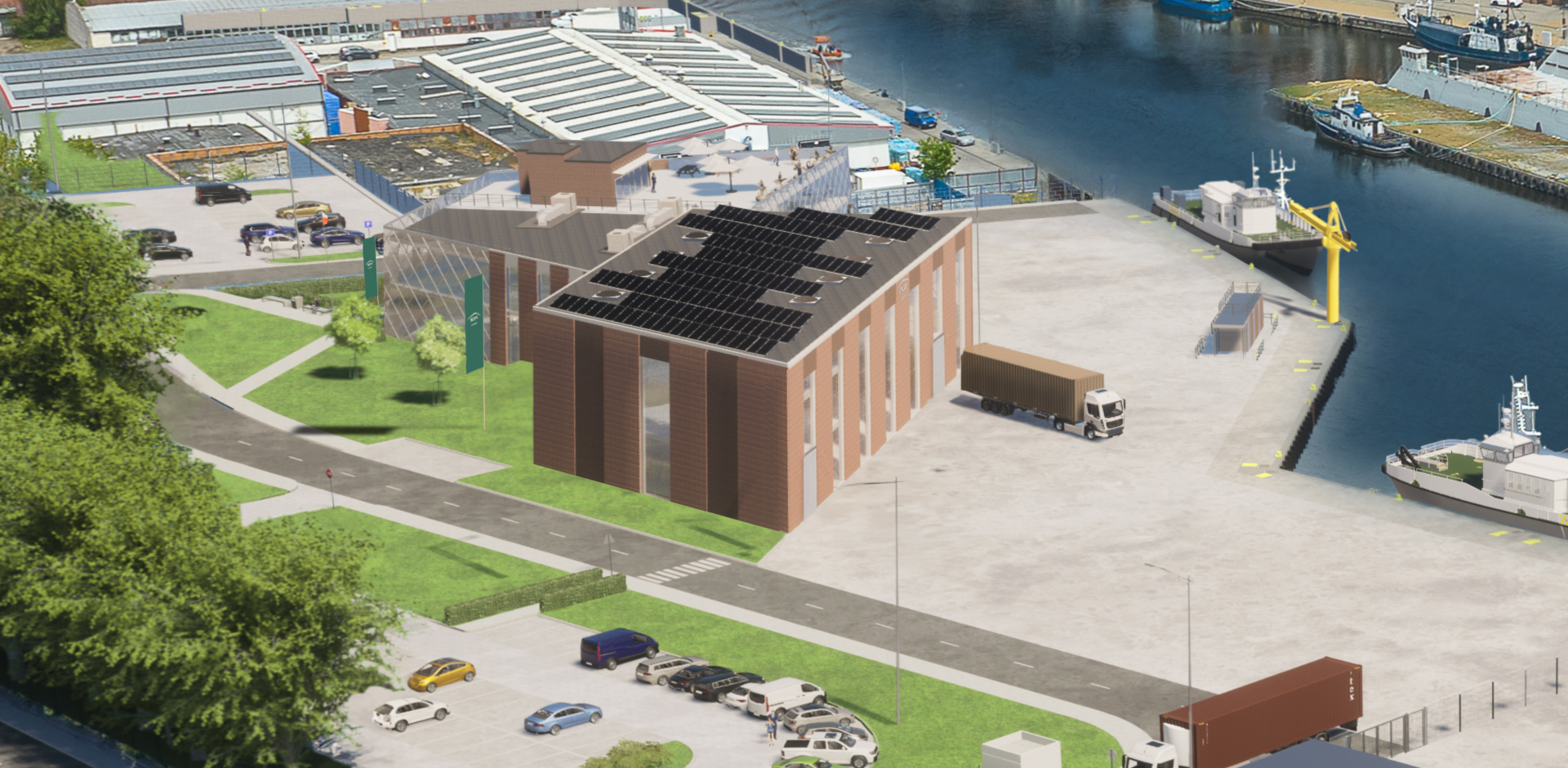 PGE Baltica, spółka związana z morskimi siłowniami wiatrowymi, otrzymała pozwolenie na budowę bazy serwisowej (Graf. PGE Baltica)