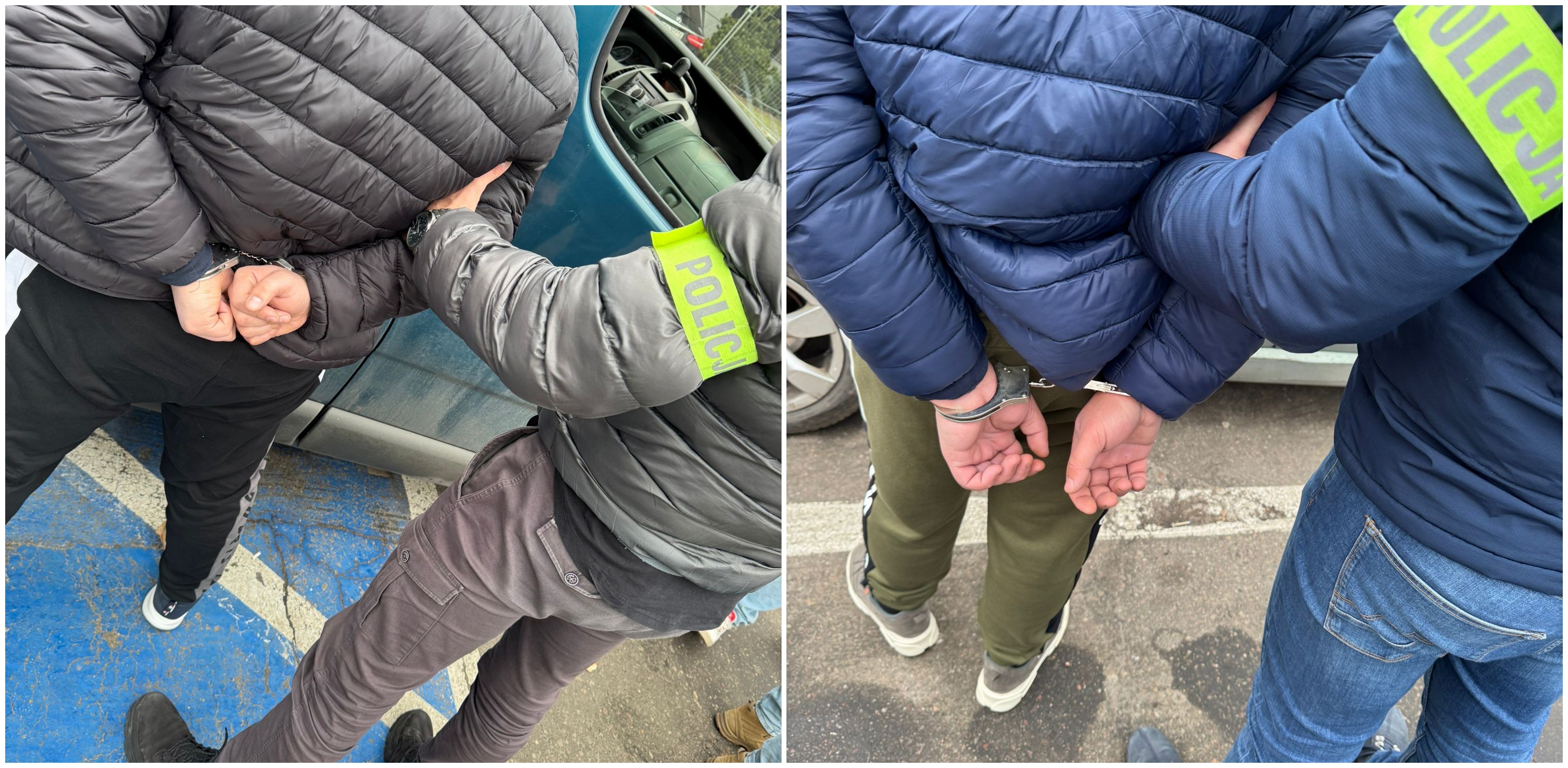 Zatrzymani po obławie prawdopodobni sprawcy napadu na sklep w powiecie kartuskim (fot. KWP w Gdańsku)