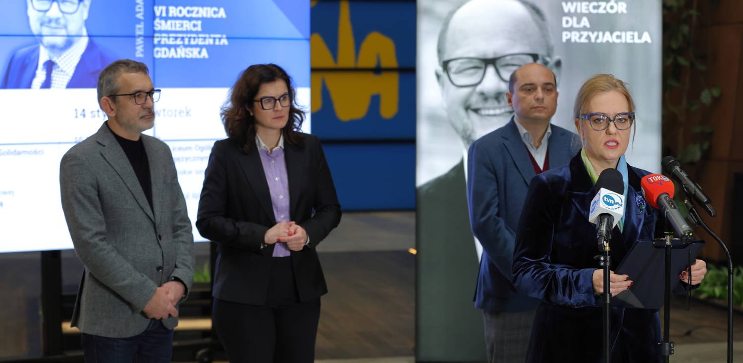 Konferencja prasowa dot. upamiętnienia 6 rocznicy śmierci prezydenta Pawła Adamowicza (fot. mat. pras. UM Gdańsk)