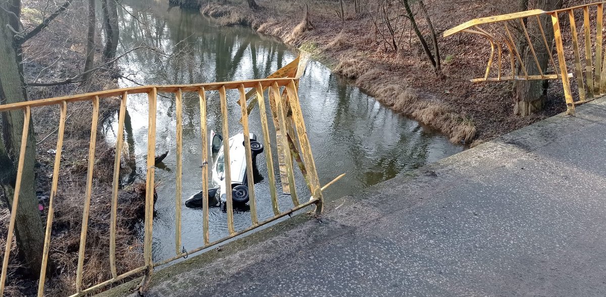 Miejsce wypadku (fot. KP PSP Tczew)