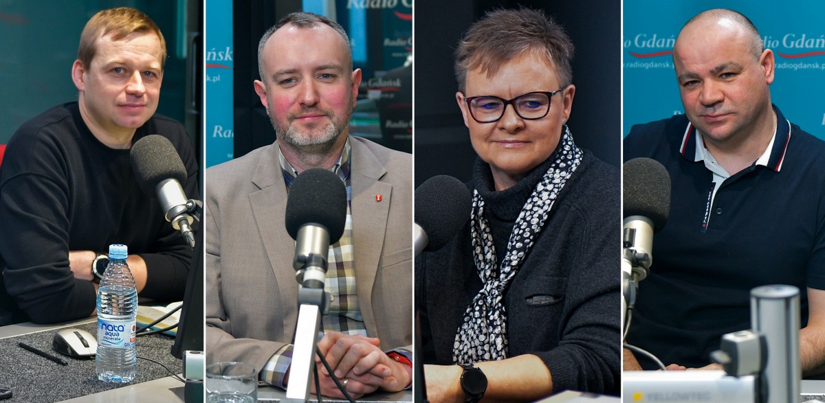 Łukasz Świacki, Karol Ważny, Elżbieta Strzelczyk, Paweł Wiśniewski (fot. Radio Gdańsk/Pola Malańska)