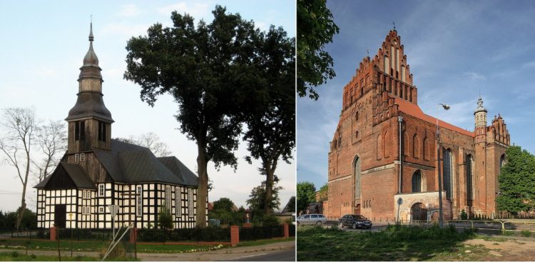 Parafia pw. św. Wawrzyńca Męczennika w Brzeziu i parafia pw. św. Piotra i Pawła w Gdańsku (fot. Wikimedia Commons)