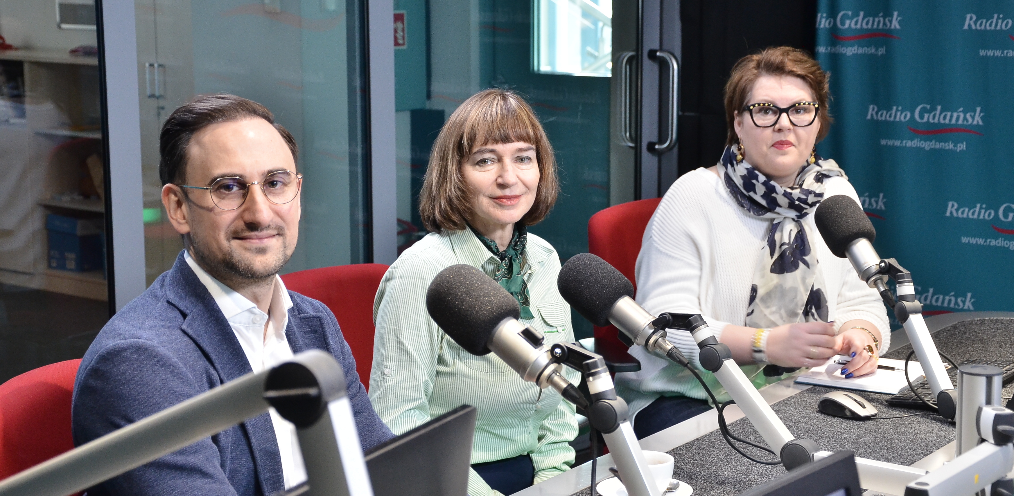 Cezary Maciołek, Barbara Rusowicz i Aleksandra Harasiuk (fot. Radio Gdańsk/Adrian Kasprzycki)