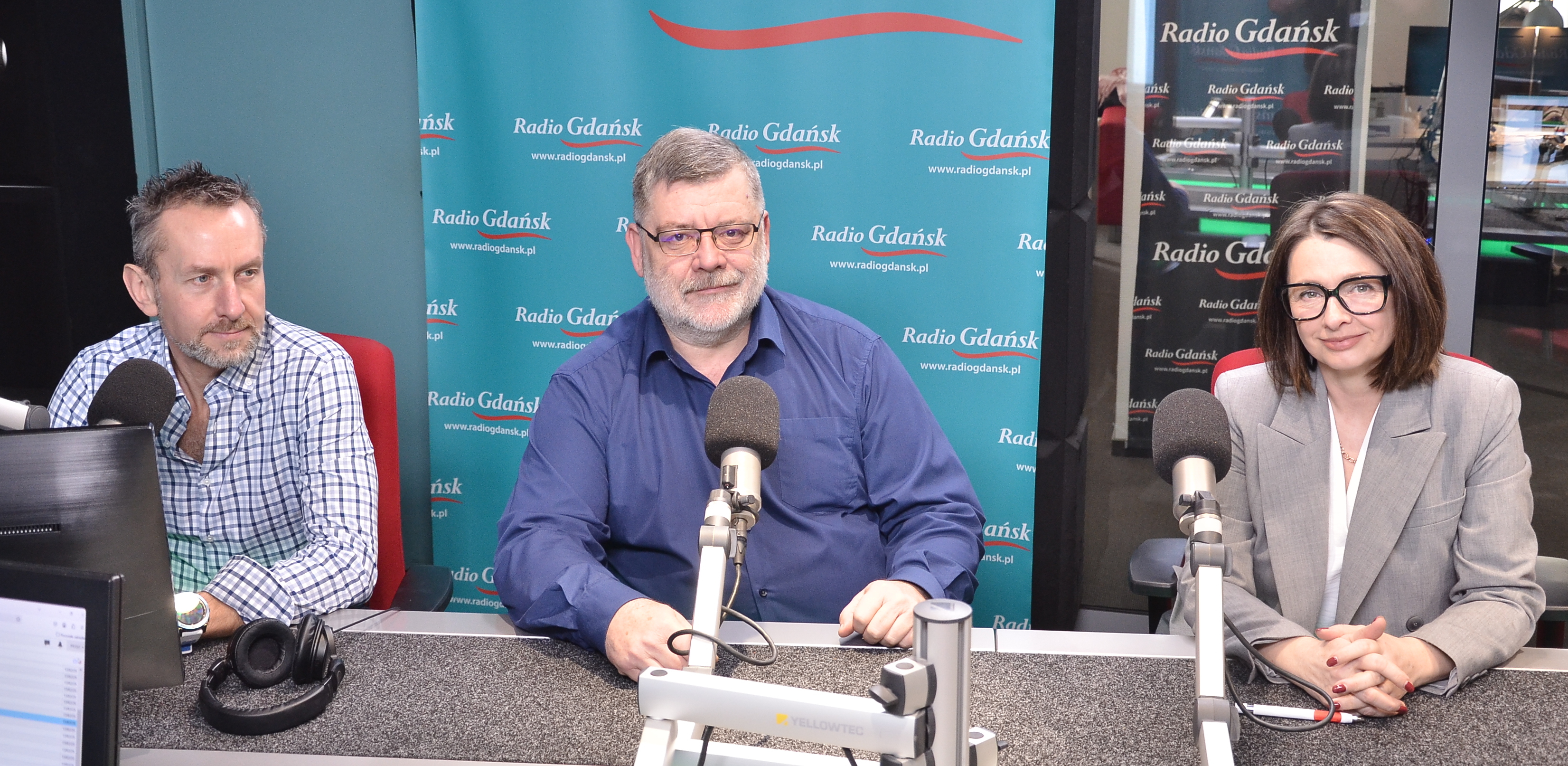 Rafał Dadej, Andrzej Chmielecki i Ewa Podgórska-Rakiel (fot. Radio Gdańsk/Adrian Kasprzycki)