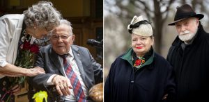 Ewa i Andrzej Januszajtisowie oraz Krystyna i Stefan Chwinowie (fot. gdansk.pl/Piotr Wittman ; Radio Gdańsk/Roman Jocher)