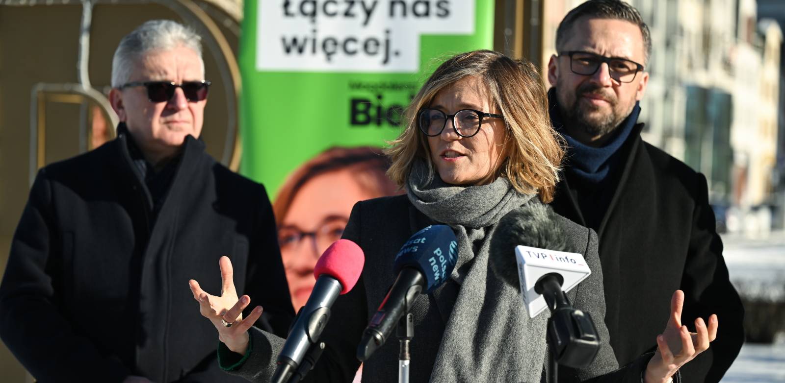 Kandydatka Nowej Lewicy w wyborach prezydenta RP Magdalena Biejat w Elblągu - 16.02.2025 r. (fot. PAP/Adam Warżawa)
