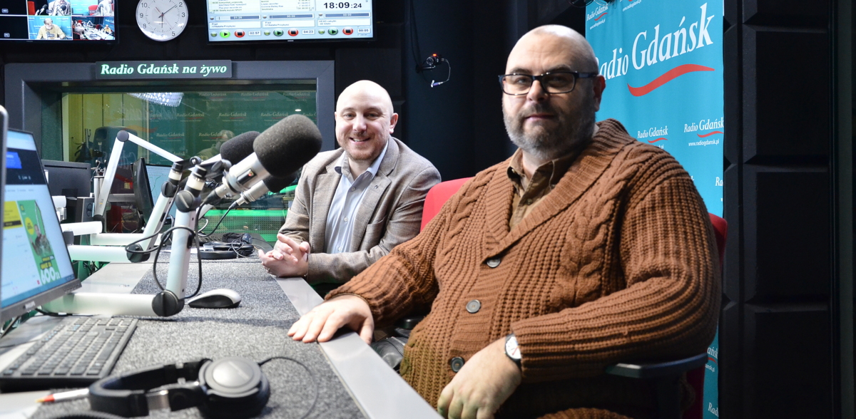 Dr Paweł Kusiak i dr hab. Arkadiusz Modrzejewski (fot. Radio Gdańsk/Piotr Puchalski)