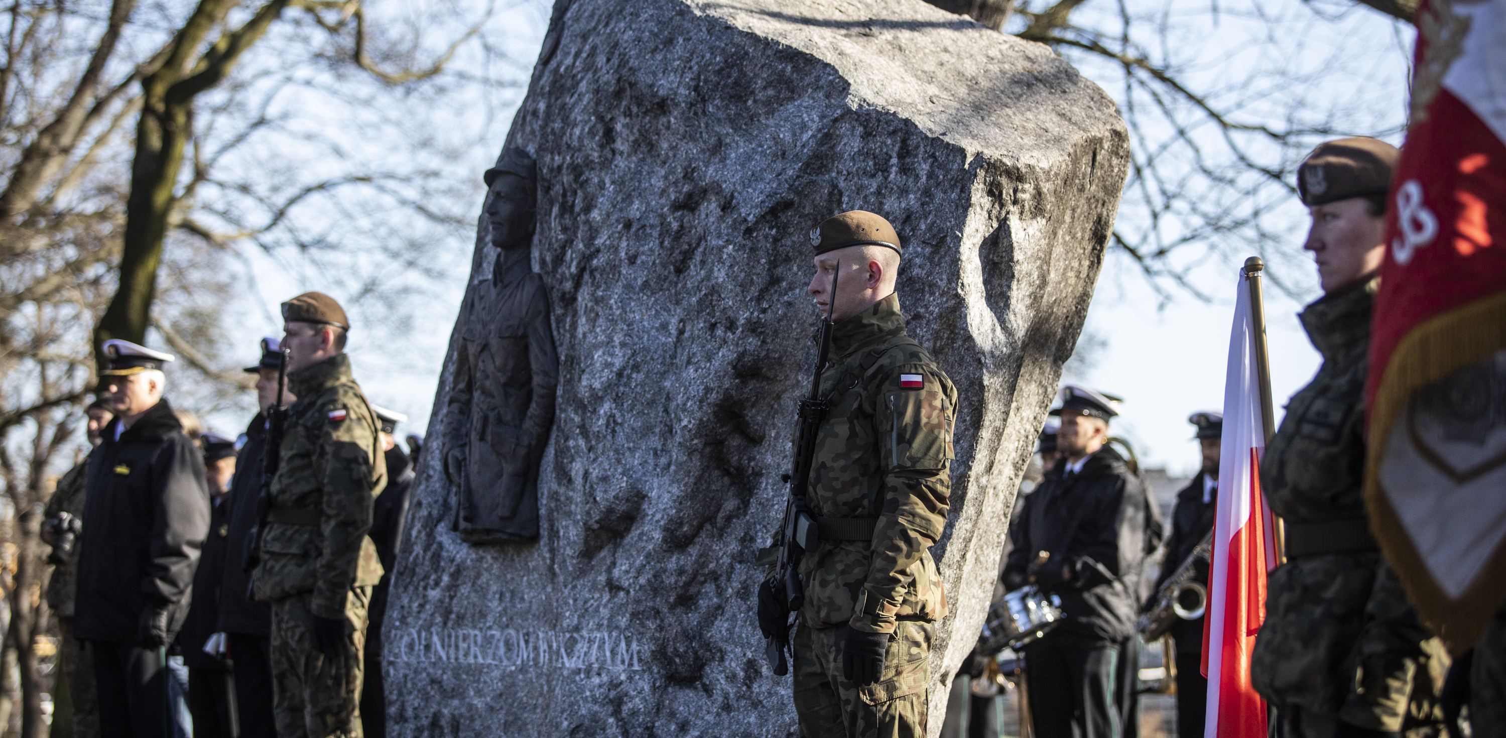 Pomnik Żołnierzy Wyklętych przy skwerze w okolicy ul. 3-go Maja w Gdańsku (fot. Krzysztof Mystkowski / KFP)
