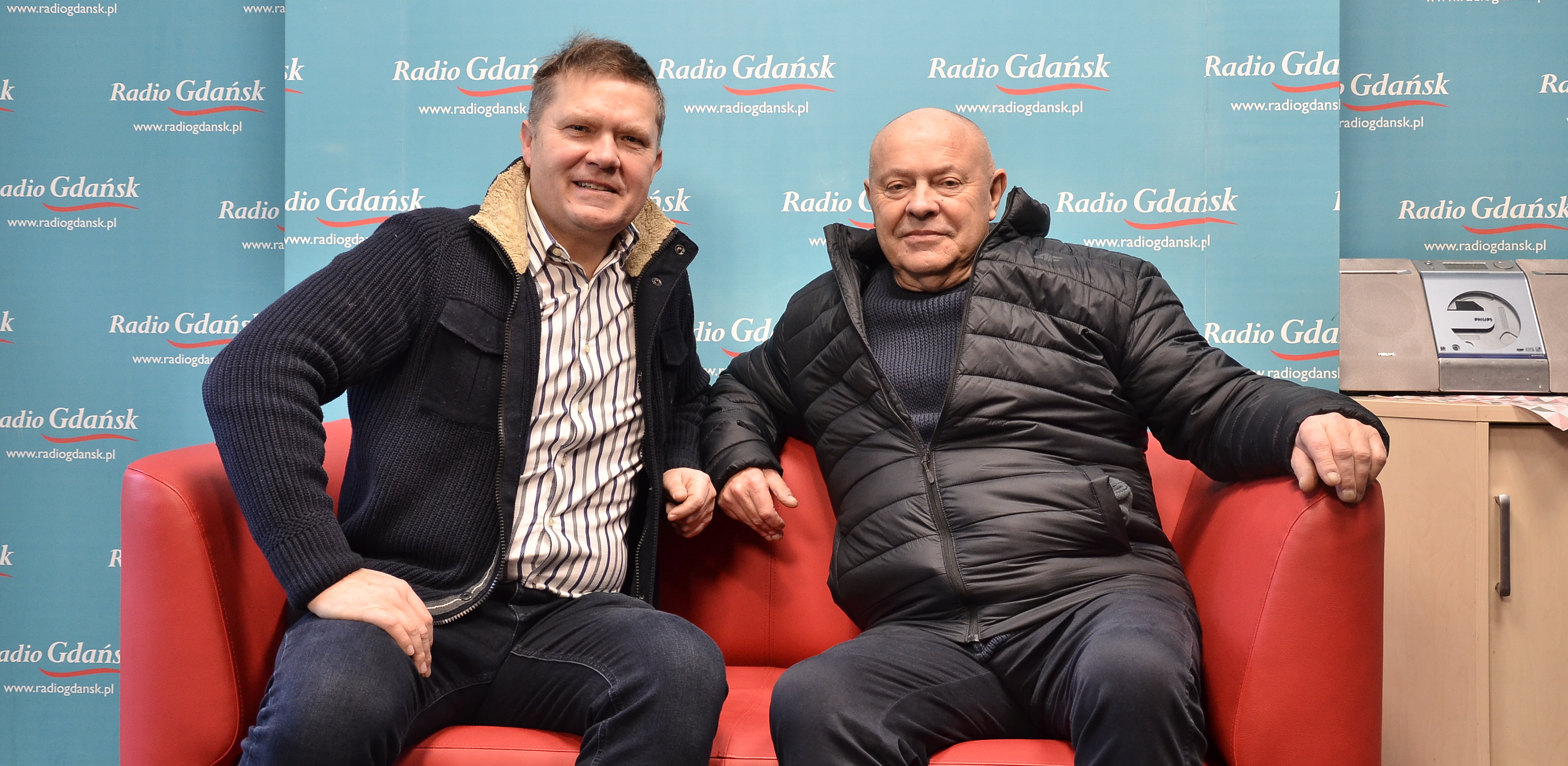 Sławomir Siezieniewski i kapitan Roman Paszke (fot. Radio Gdańsk/Michał Pacześniak)