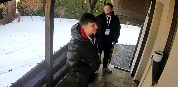 Klatka z nagrania monitoringu na posesji świadka (fot. słuchacz RG)