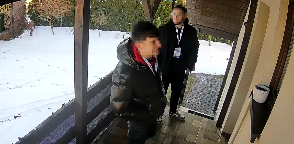 Klatka z nagrania monitoringu na posesji świadka (fot. słuchacz RG)