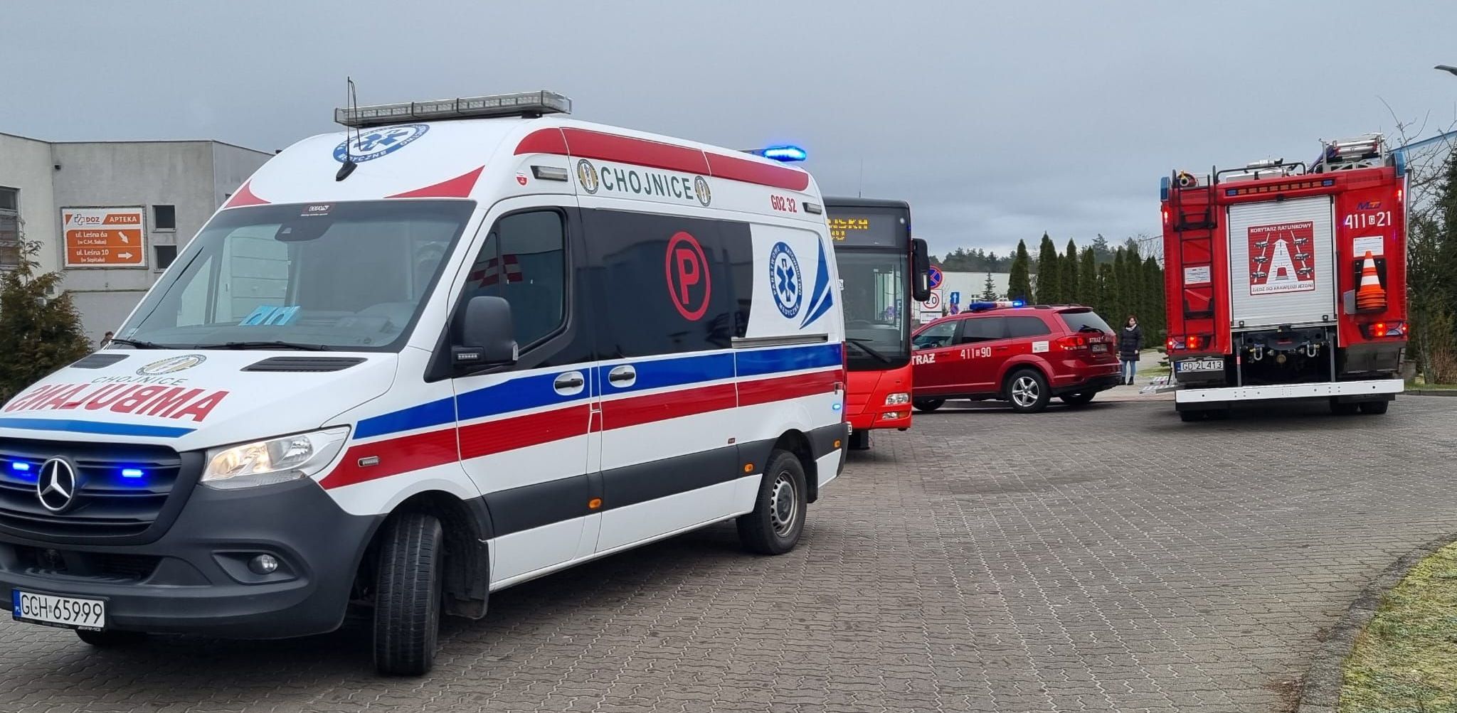 Miejsce wypadku (fot. KP PSP w Chojnicach)