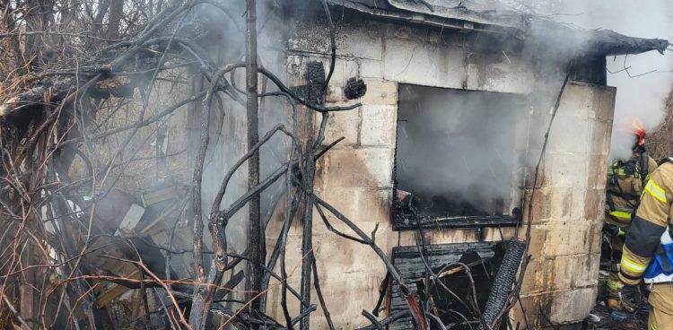 Miejsce pożaru (fot. PSP Gdańsk)