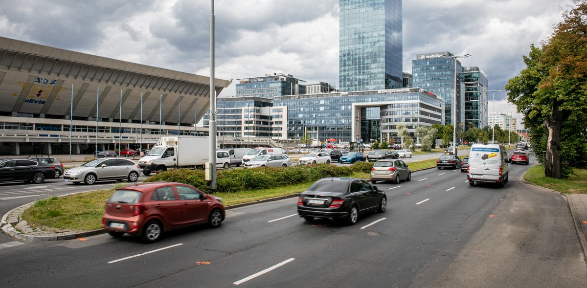 Aleja Grunwaldzka w Gdańsku (fot. KFP/Krzysztof Mystkowski)