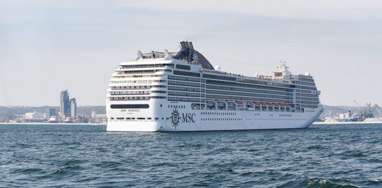 Rejs powitalny pierwszego statku wycieczkowego MSC Poesia (fot. KFP/Anna Bobrowska)