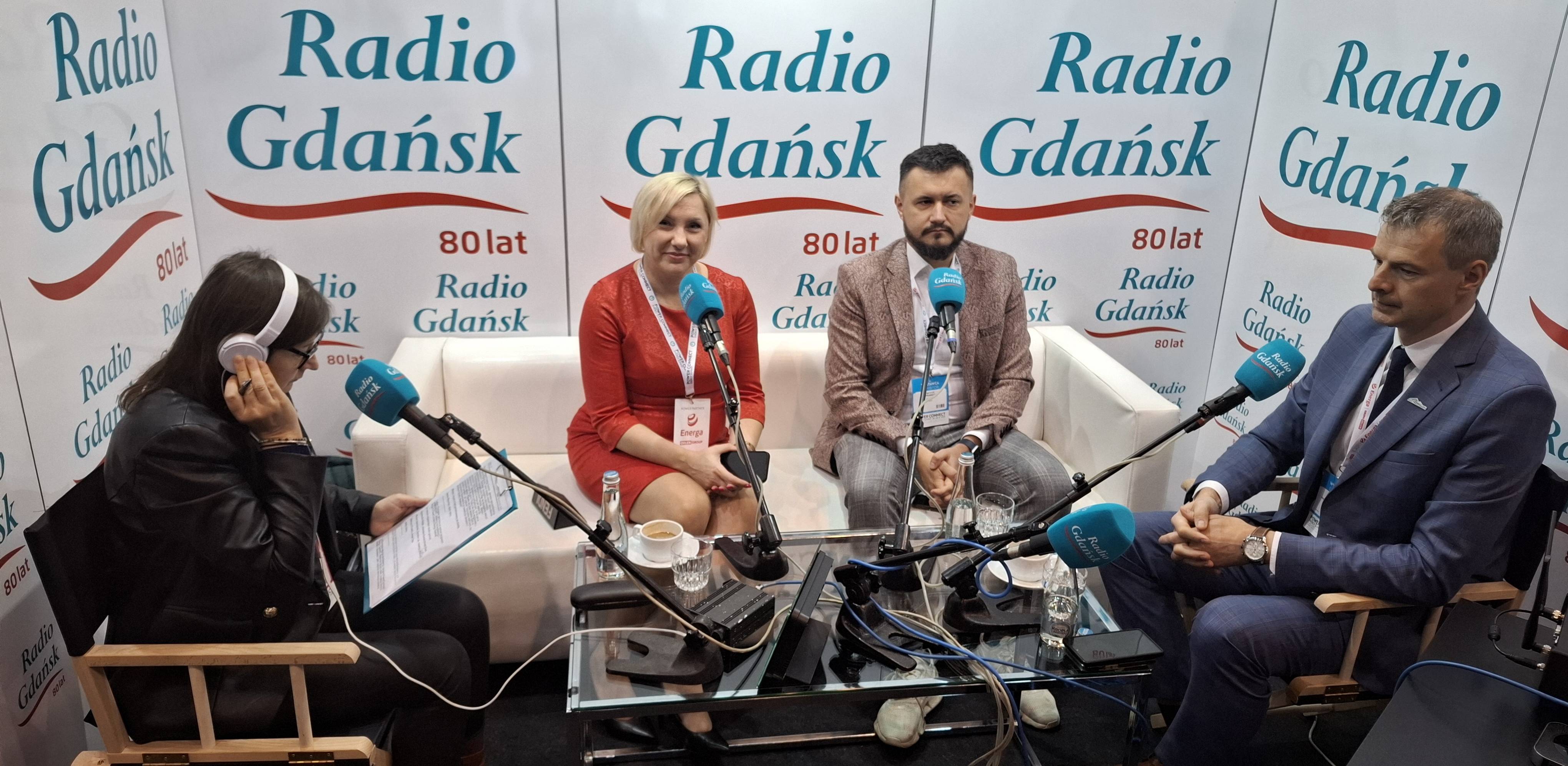 Od lewej: Iwona Wysocka, Agnieszka Rodak, Mateusz Prawda, Michał Spaczyński (fot. Radio Gdańsk/Magdalena Gadzinowska)