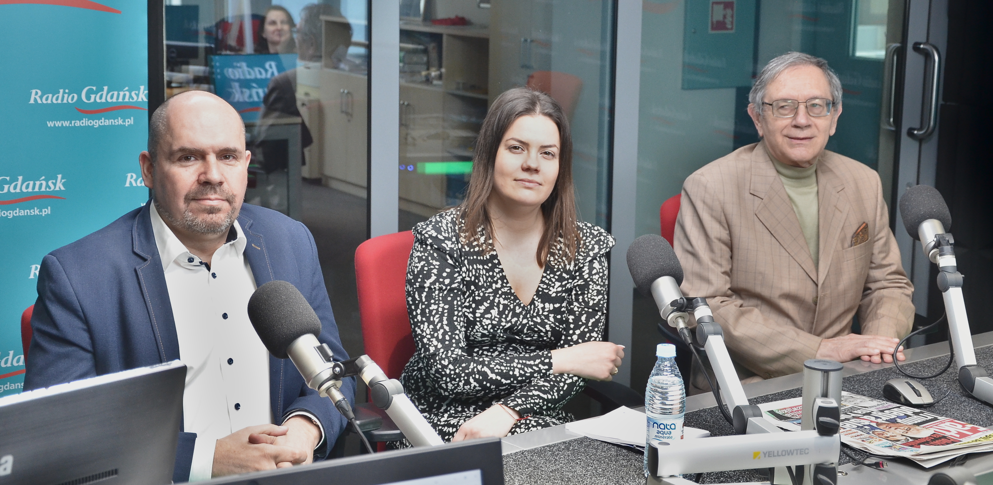 Maciej Goniszewski, Sandra Baniak i prof. Marek Grzybowski (fot. Radio Gdańsk/Adrian Kasprzycki)