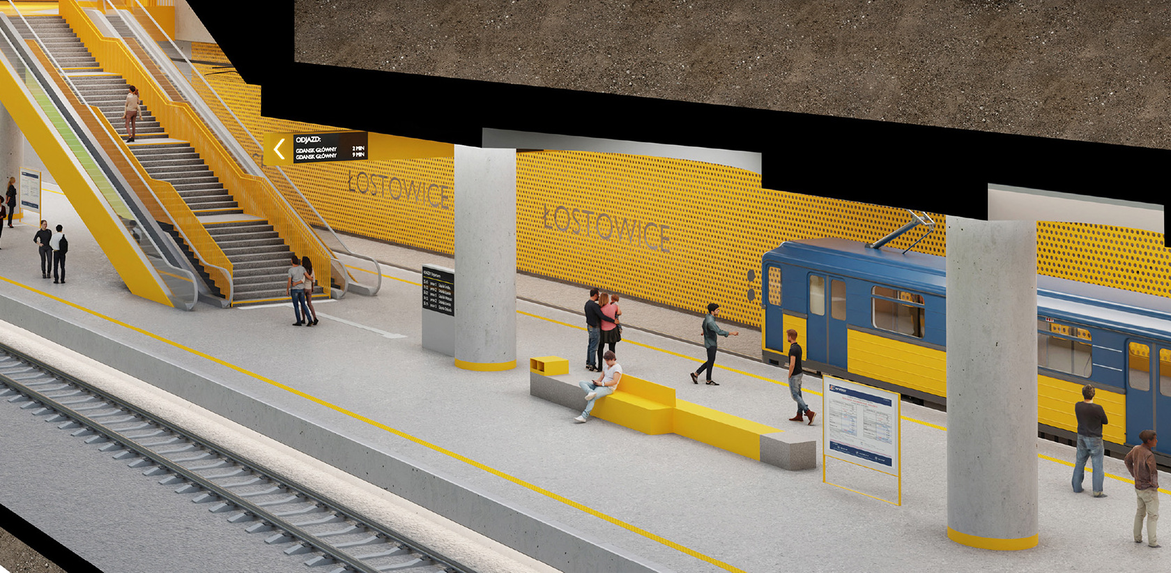 Wizualizacja przystanku PKM Południe (Graf. mat. pras.)