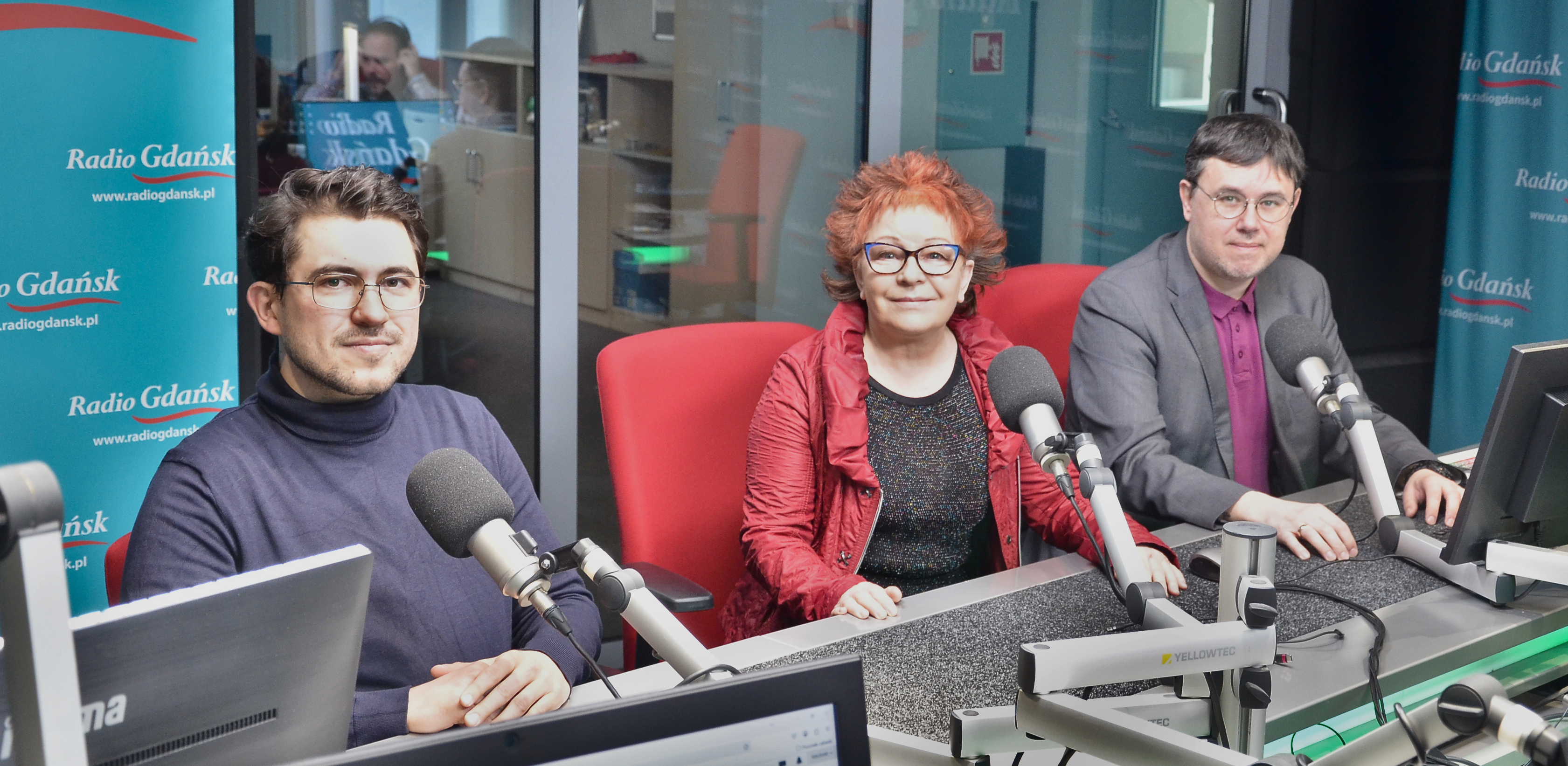 Rafał Mrowicki, Ryszarda Wojciechowska i Piotr Beniuszys (fot. Radio Gdańsk/Adrian Kasprzycki)