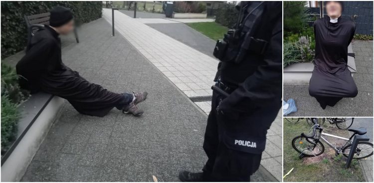 Fałszywy ksiądz próbował ukraść rower i przyczepkę (fot. KMP w Gdańsku)