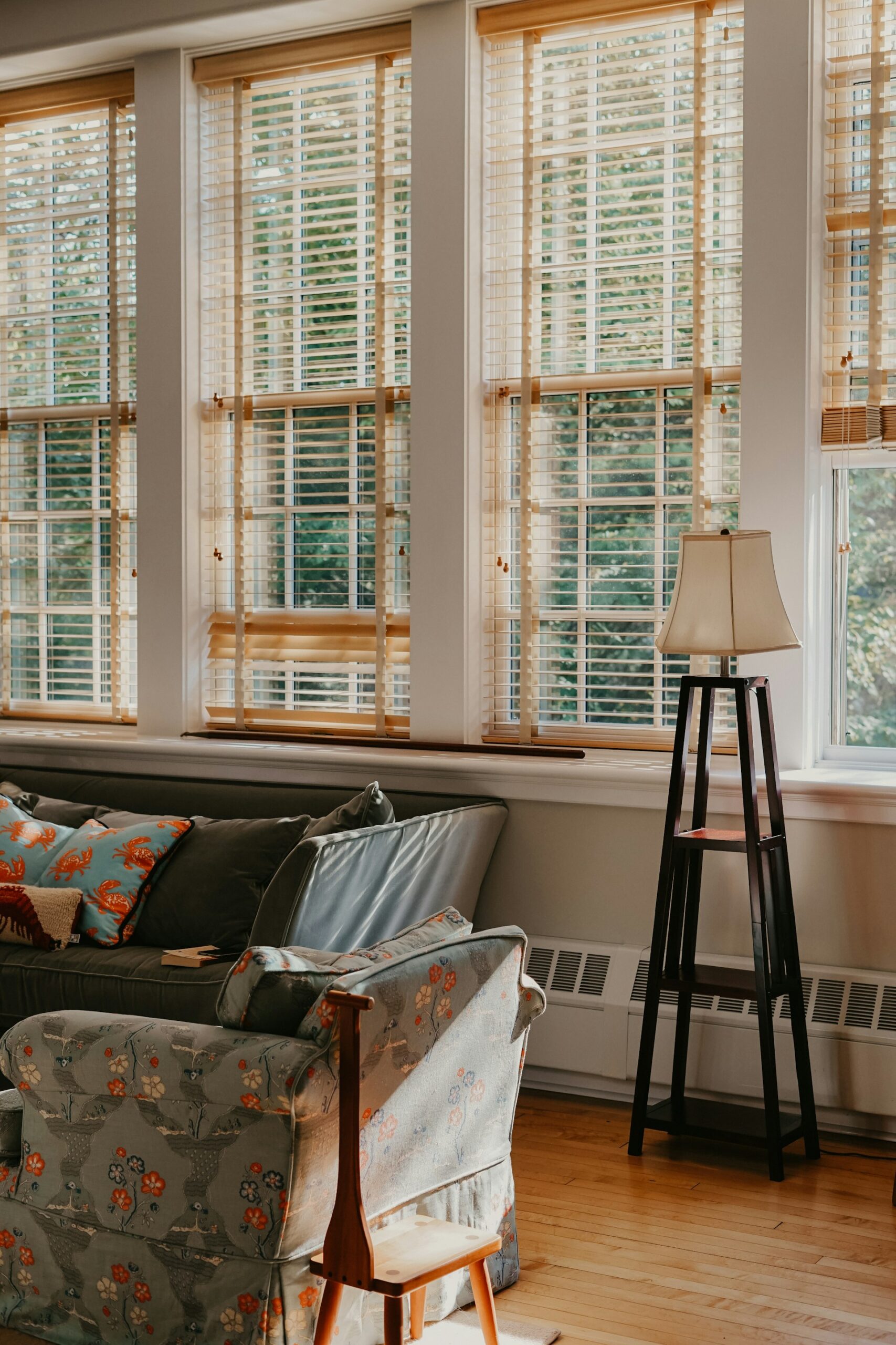 żaluzje bambusowe salon