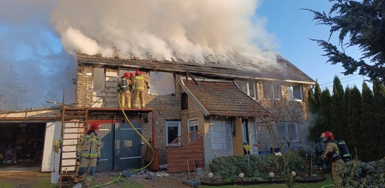 Pożar w Widzinie (fot. straż pożarna)