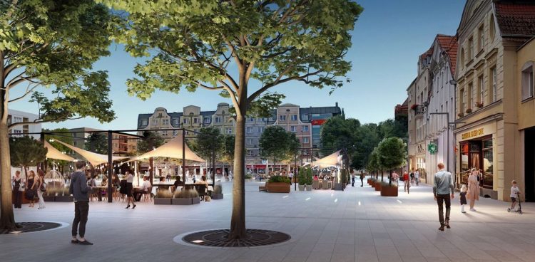 Planowany wygląd Starego Rynku w Słupsku po przebudowie (fot. mat. pras.)