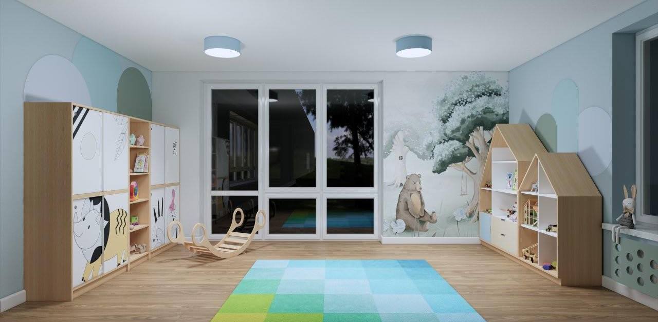 Projekt wnętrza żłobka (graf. Facebook/Dawid Jareczek)