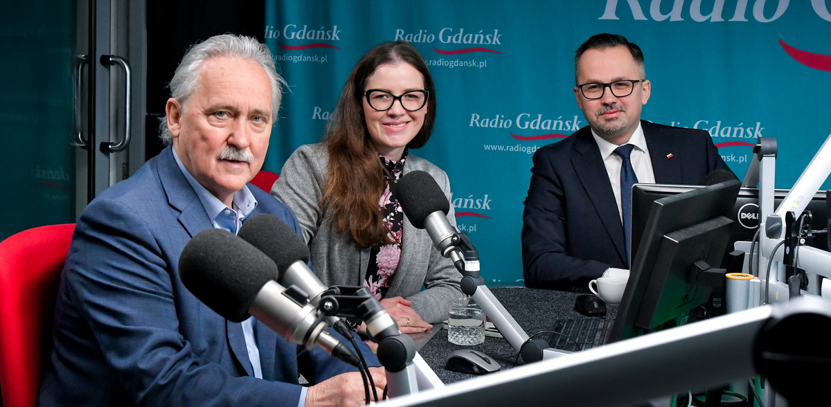 Leszek Czarnobaj, Wioleta Tomczak, Marcin Horała (fot. Radio Gdańsk/Pola Malańska)