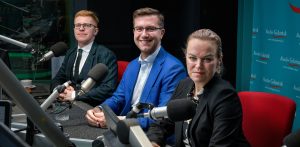 Andrzej Skiba, Cezary Śpiewak-Dowbór i Katarzyna Czerniewska (fot. Radio Gdańsk/Pola Malańska)