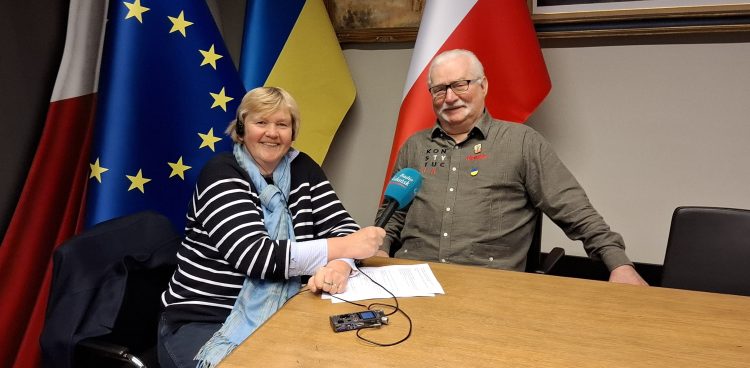 Anna Rębas i Lech Wałęsa (fot. Radio Gdańsk)