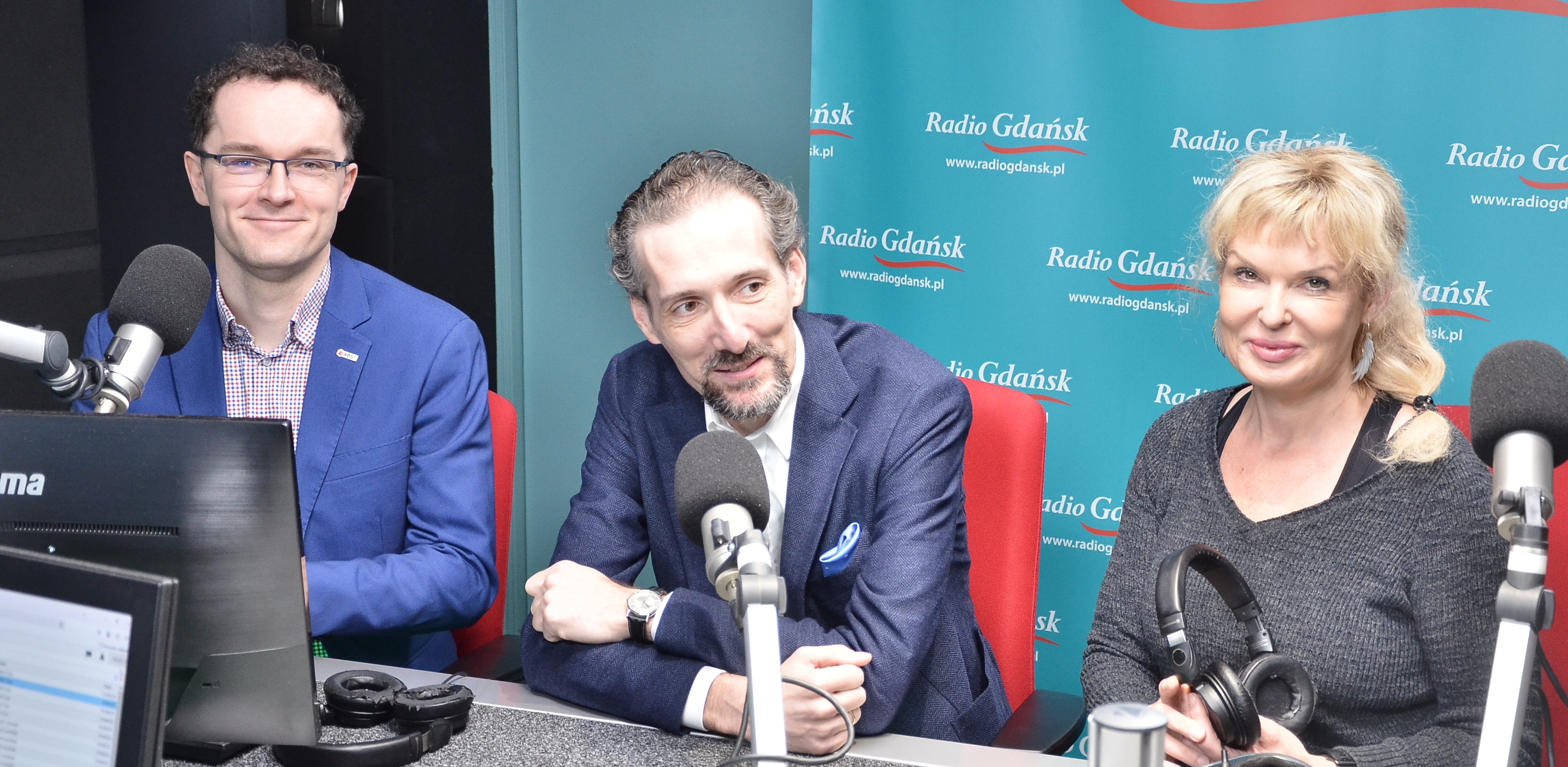 Arkadiusz Gasperczyk, Maciej Borówka i Magda Gacyk (fot. Radio Gdańsk/Adrian Kasprzycki)