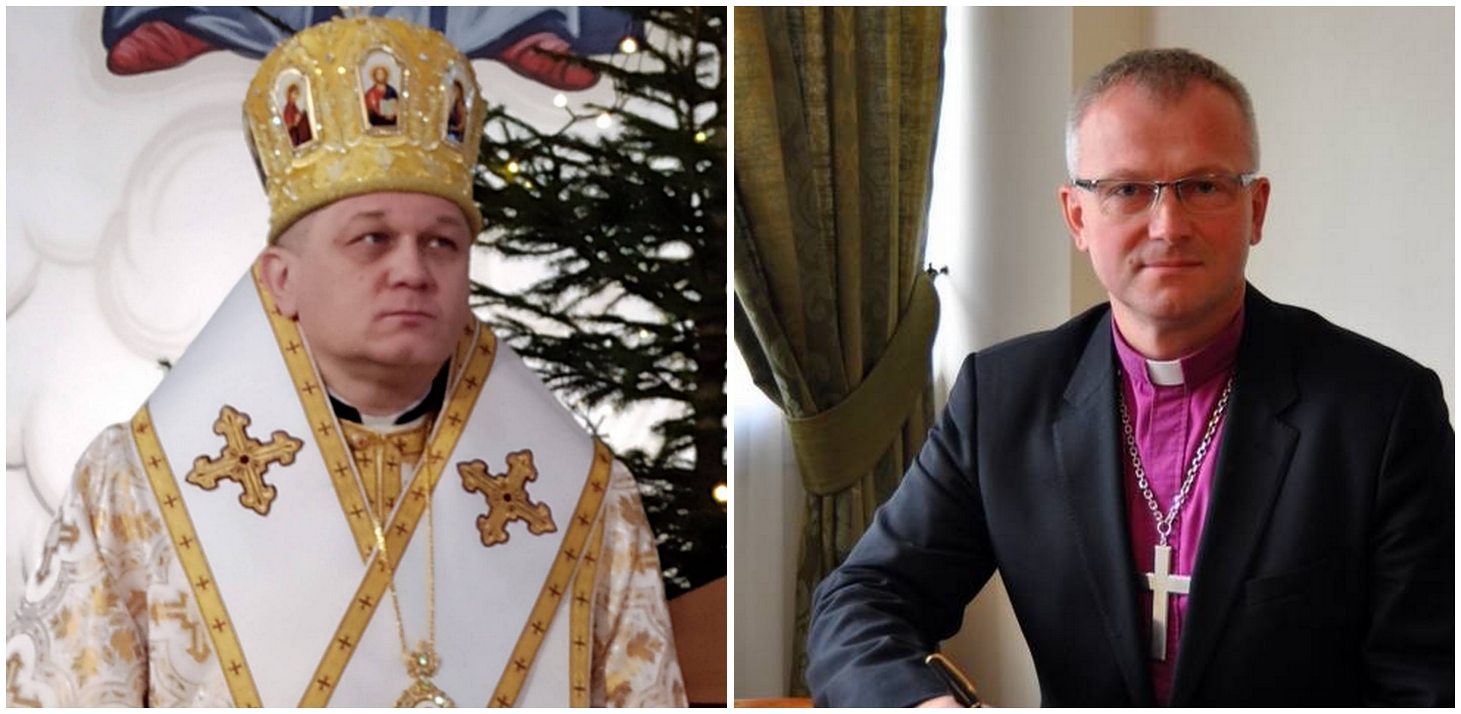 Władyka Arkadiusz Trochanowski, biskup Eparchii Olsztyńsko-Gdańskiej Kościoła Greckokatolickiego oraz bp dr hab. Marcin Ryszard Hintz, biskup Diecezji Pomorsko-Wielkopolskiej Kościoła Ewangelicko-Augsburskiego w RP (fot. Beata Michałek/Wschkat/Wikimedia Commons)