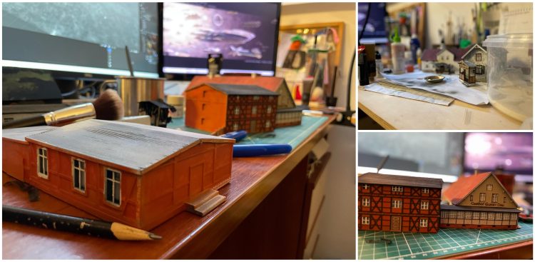 Budowa makiety odwzorowującej XIX-wieczne Sztutowo (fot. Radio Gdańsk/Daniel Wojciechowski)