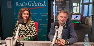 Dominika Czechowska i Jacek Olszewski-Strzyżowski w audycji "Pomorze, Polska, Europa" - 29.04.2025 r. (fot. Radio Gdańsk/Piotr Puchalski)