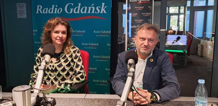 Dominika Czechowska i Jacek Olszewski-Strzyżowski w audycji "Pomorze, Polska, Europa" - 29.04.2025 r. (fot. Radio Gdańsk/Piotr Puchalski)