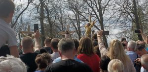 Misterium Męki Pańskiej na Kalwarii Wejherowskiej. 18.04.2025 r. (fot. Katarzyna Grabe)