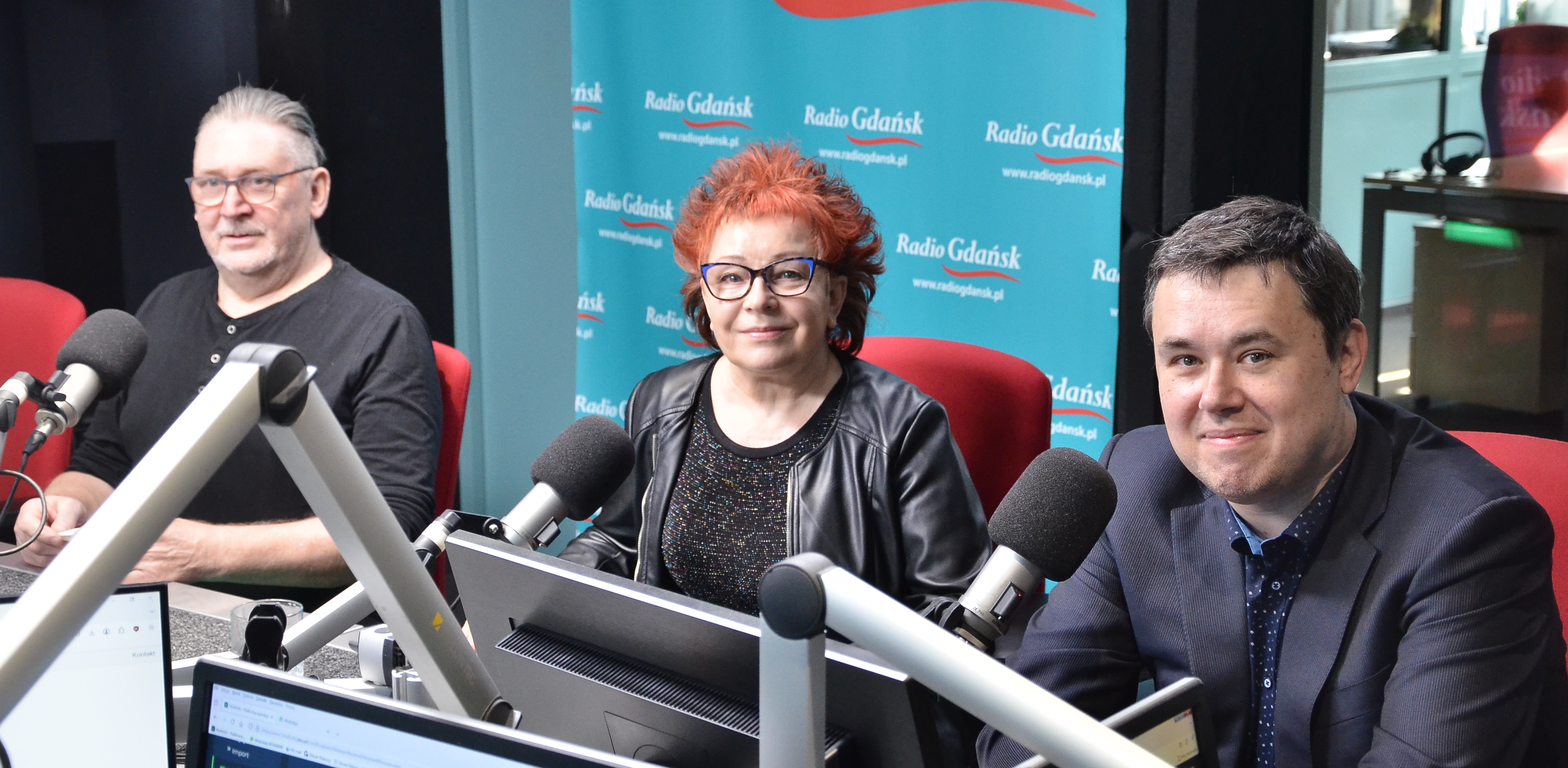 Michał Szulc, Ryszarda Wojciechowska i Piotr Beniuszys (fot. Radio Gdańsk/Adrian Kasprzycki)