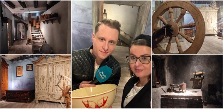 Mateusz Czerwiński rozmawia z Alicją Janiak w Muzeum Archeologiczno-Historycznym (fot. Radio Gdańsk/Mateusz Czerwiński)