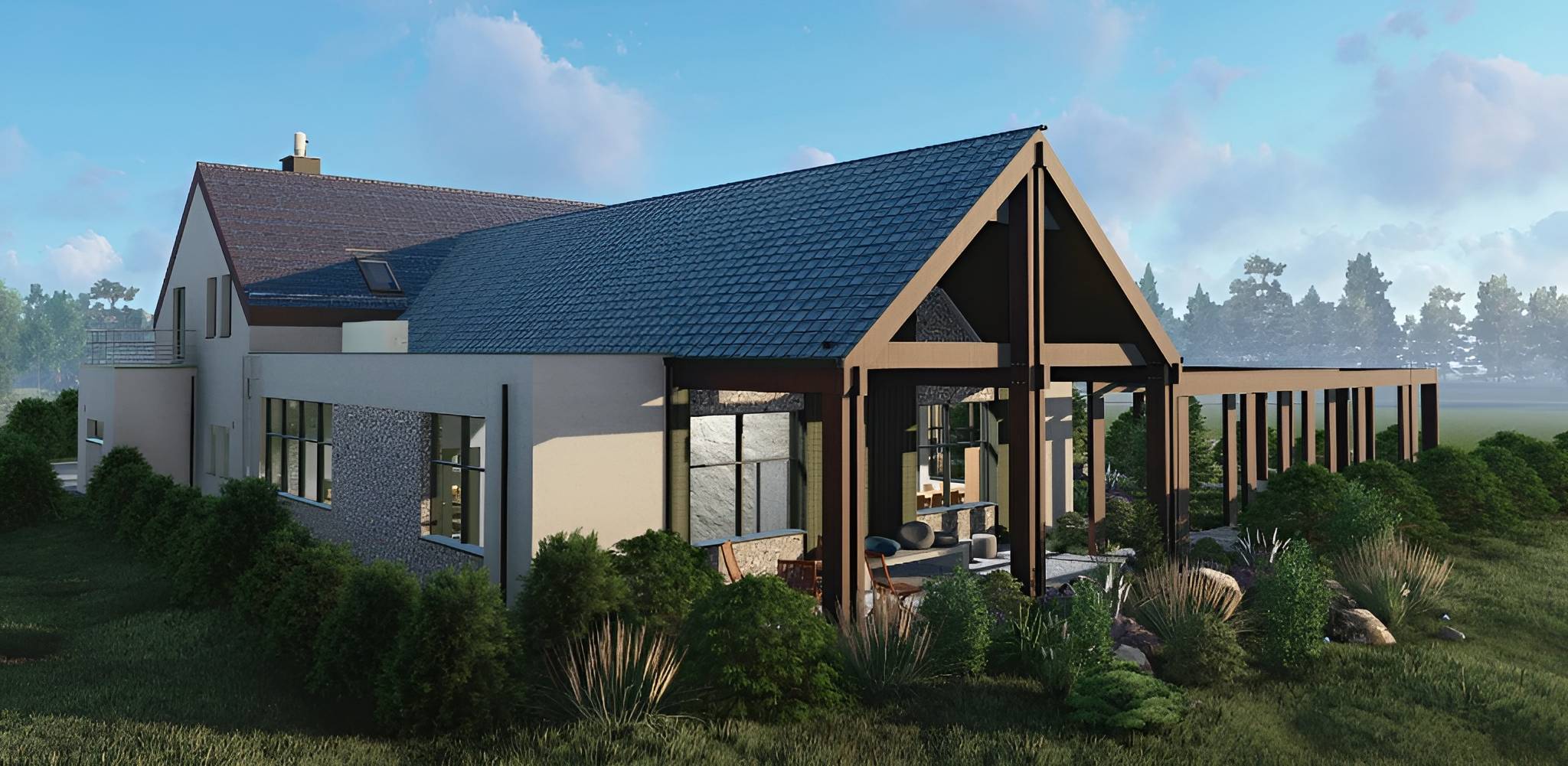 Projekt Domu Rain Mana w Kwiekach (graf. Autorska Pracownia Architektury Planer)